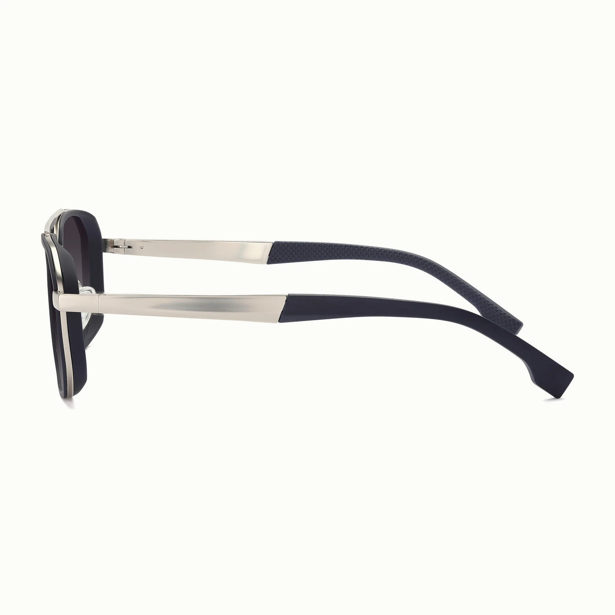 Matte Black Geometric Sunglasses