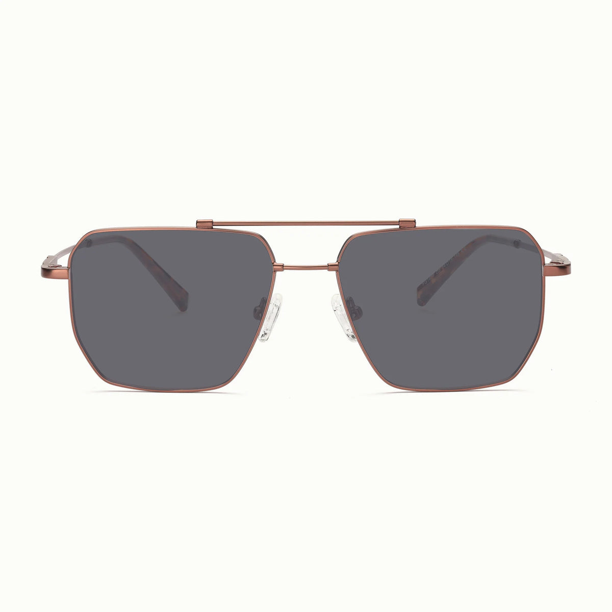 Copper Geometric Navigator Sunglasses