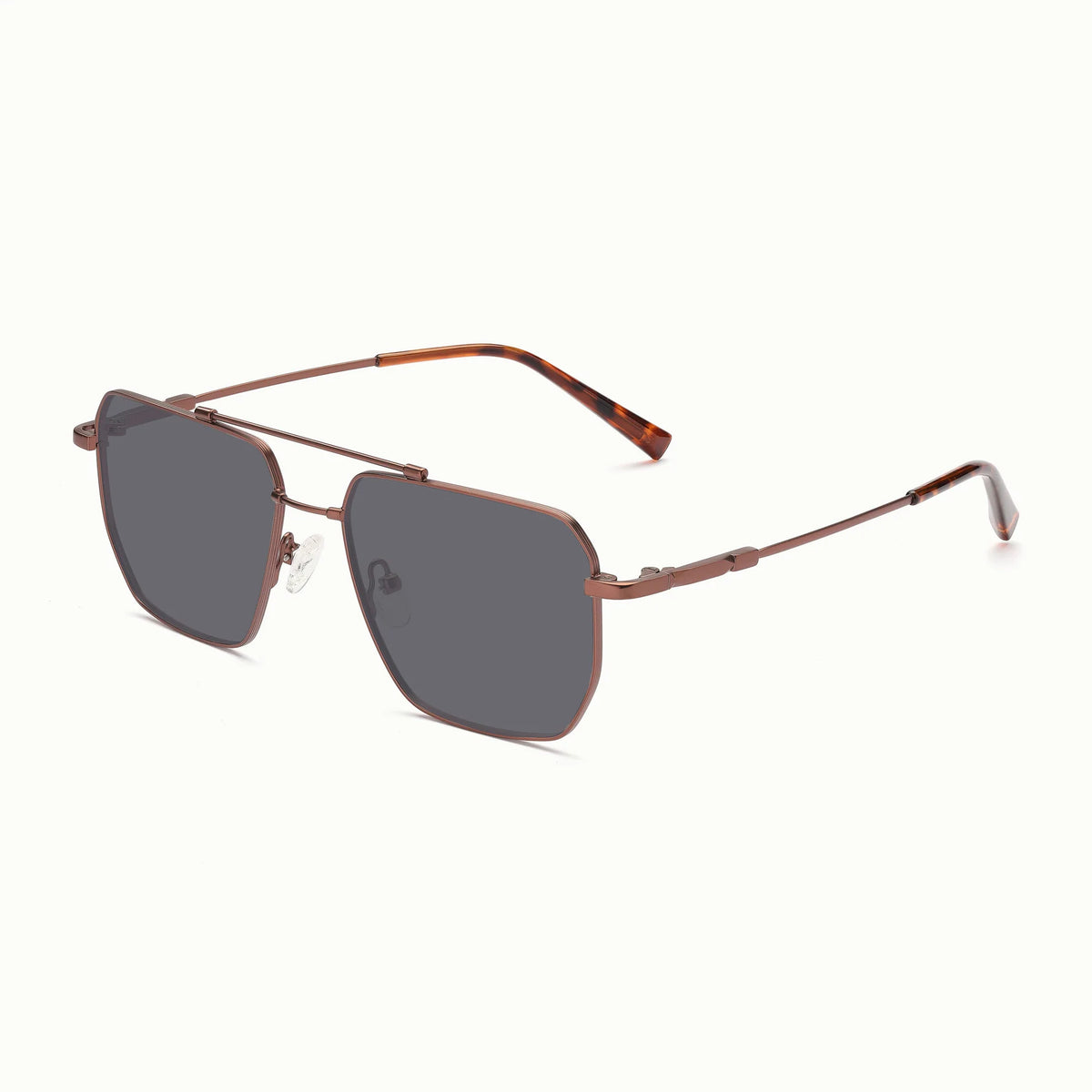 Copper Geometric Navigator Sunglasses