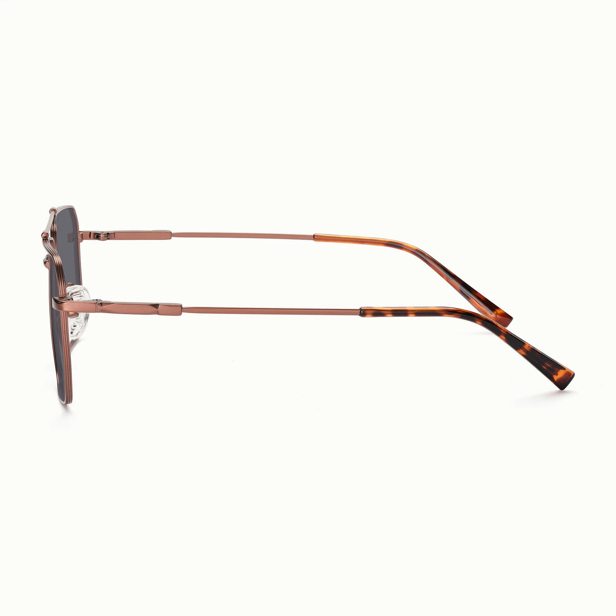 Copper Geometric Navigator Sunglasses