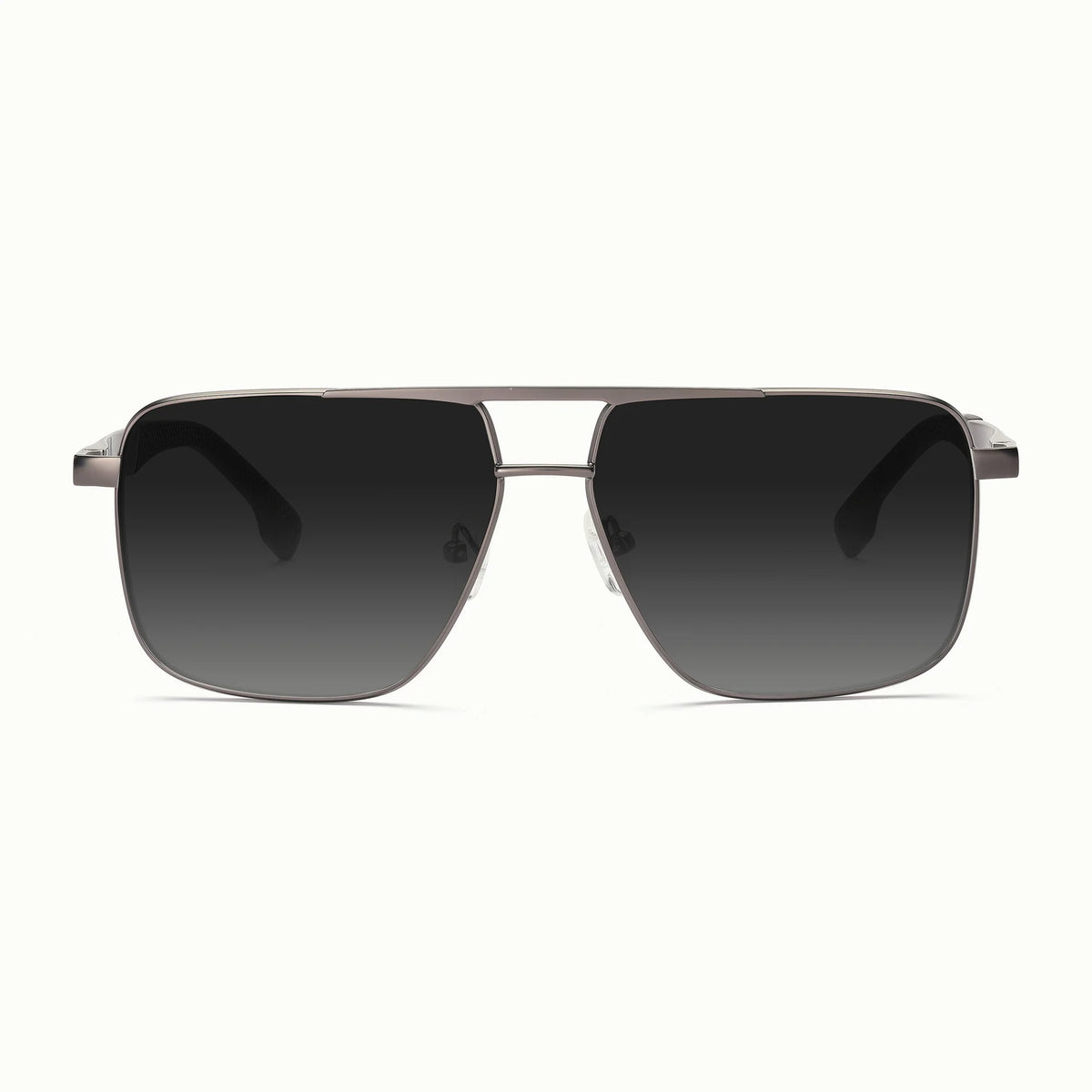 Gunmetal Square Navigator Sunglasses