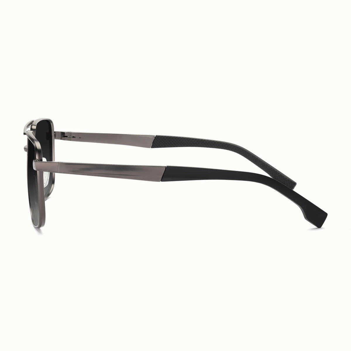 Gunmetal Square Navigator Sunglasses