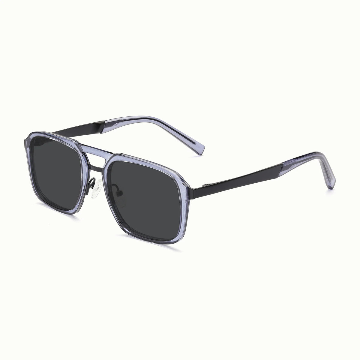 Frame Sunglasses in Clear Grey