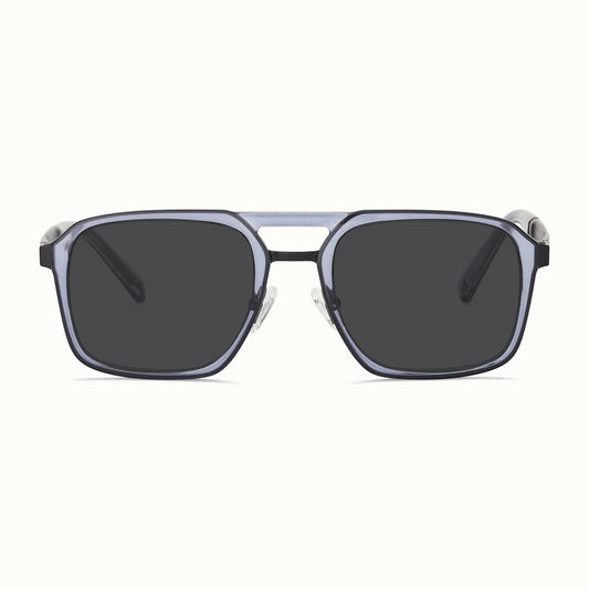 Frame Sunglasses in Clear Grey
